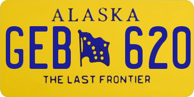 AK license plate GEB620