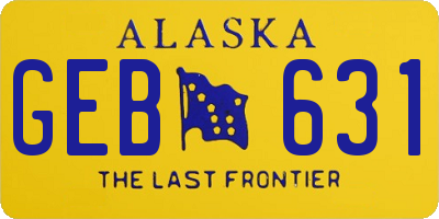 AK license plate GEB631