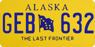 AK license plate GEB632