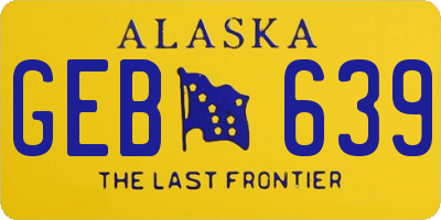 AK license plate GEB639