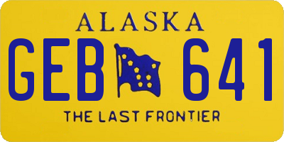 AK license plate GEB641