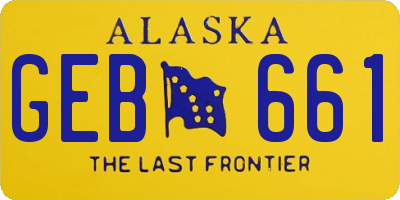 AK license plate GEB661
