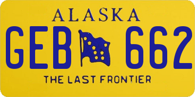 AK license plate GEB662
