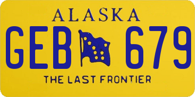 AK license plate GEB679