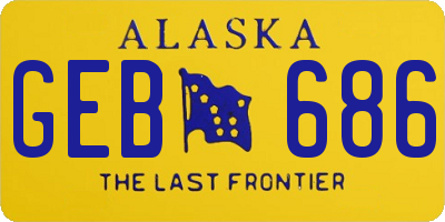 AK license plate GEB686
