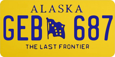 AK license plate GEB687