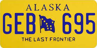 AK license plate GEB695