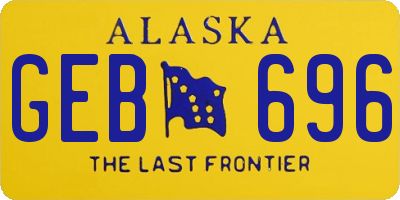 AK license plate GEB696