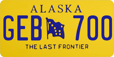 AK license plate GEB700
