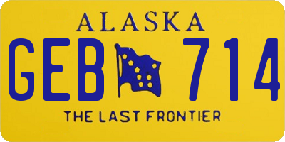 AK license plate GEB714