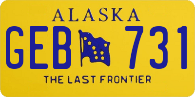 AK license plate GEB731