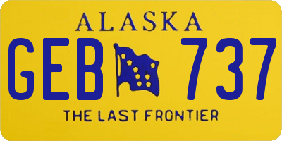 AK license plate GEB737