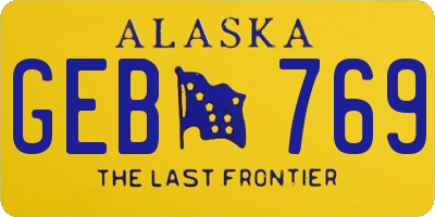 AK license plate GEB769