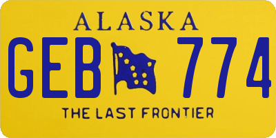 AK license plate GEB774