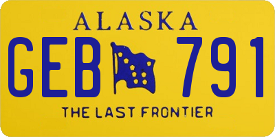 AK license plate GEB791