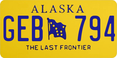 AK license plate GEB794