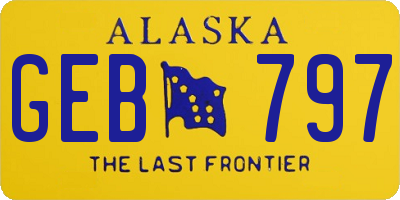 AK license plate GEB797