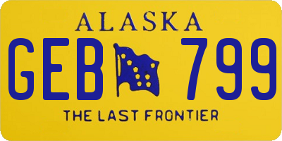 AK license plate GEB799