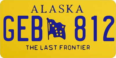 AK license plate GEB812