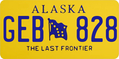 AK license plate GEB828