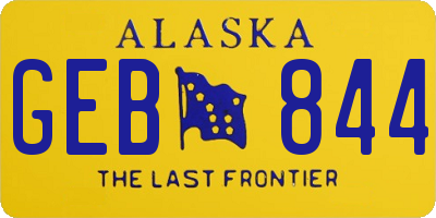 AK license plate GEB844