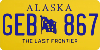 AK license plate GEB867