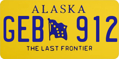 AK license plate GEB912