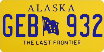 AK license plate GEB932