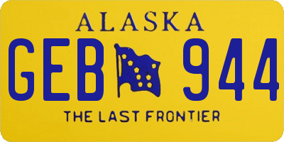 AK license plate GEB944