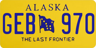 AK license plate GEB970