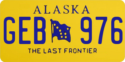 AK license plate GEB976