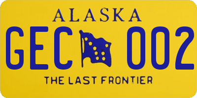 AK license plate GEC002