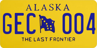 AK license plate GEC004
