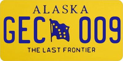 AK license plate GEC009