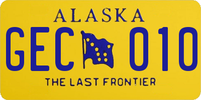 AK license plate GEC010