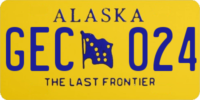 AK license plate GEC024