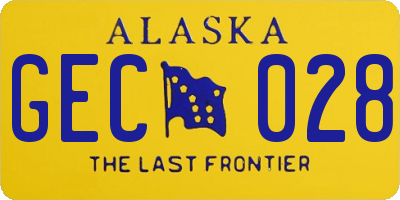 AK license plate GEC028
