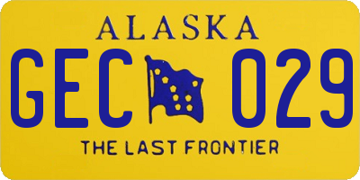 AK license plate GEC029