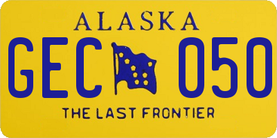 AK license plate GEC050