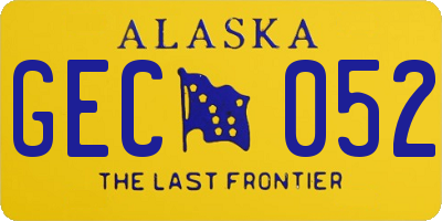 AK license plate GEC052