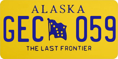 AK license plate GEC059