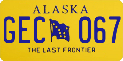 AK license plate GEC067