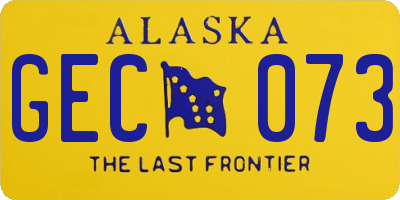 AK license plate GEC073