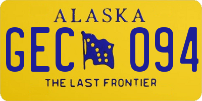 AK license plate GEC094