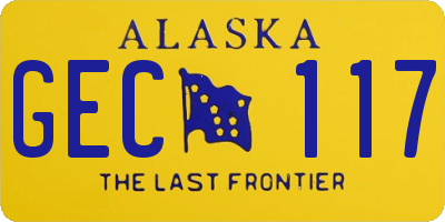 AK license plate GEC117