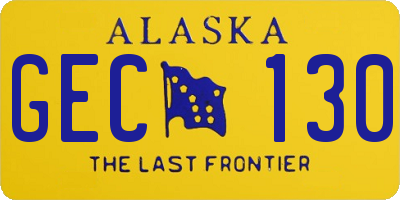 AK license plate GEC130