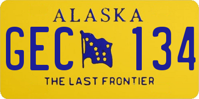 AK license plate GEC134