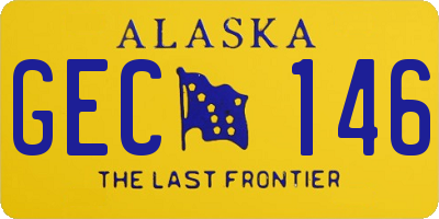 AK license plate GEC146