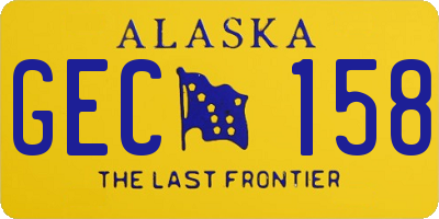 AK license plate GEC158