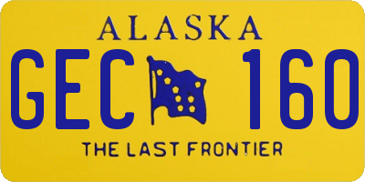AK license plate GEC160